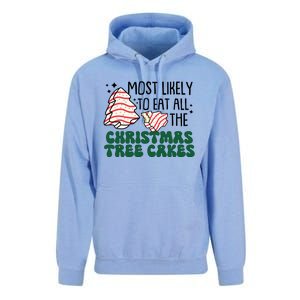 Most Likely To Eat All The Christmas Tree Cake Gift Unisex Surf Hoodie