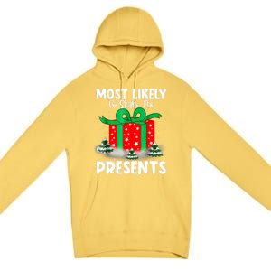 Most Likely To Shake The Presents Christmas Family Premium Pullover Hoodie