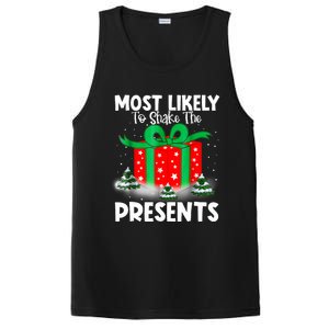 Most Likely To Shake The Presents Christmas Family PosiCharge Competitor Tank