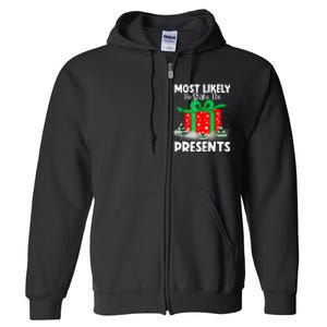 Most Likely To Shake The Presents Christmas Family Full Zip Hoodie