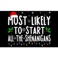 Most Likely To Start The Shenanigans Funny Family Christmas Bumper Sticker