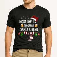 Most Likely To Offer Santa A Beer Funny Family xmas  Cooling Performance Crew T-Shirt