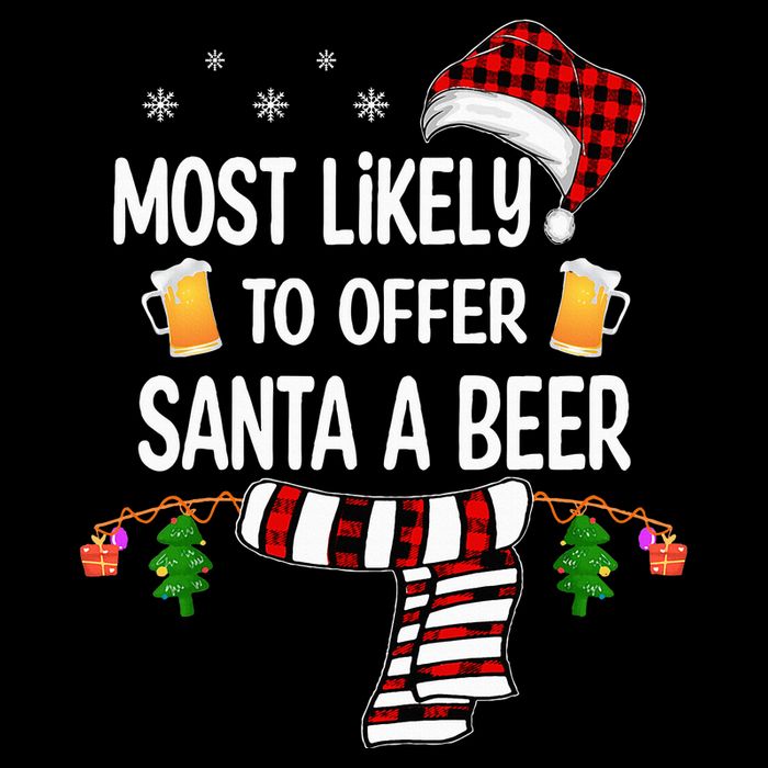 Most Likely To Offer Santa A Beer Funny Family xmas  Visor