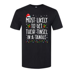 Most Likely To Get Their Tinsel In A Tangle Family Christmas Softstyle CVC T-Shirt