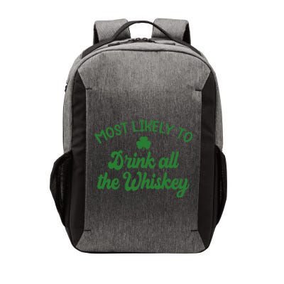 Most Likely To Drink All The Whiskey Family St Patricks Day Vector Backpack