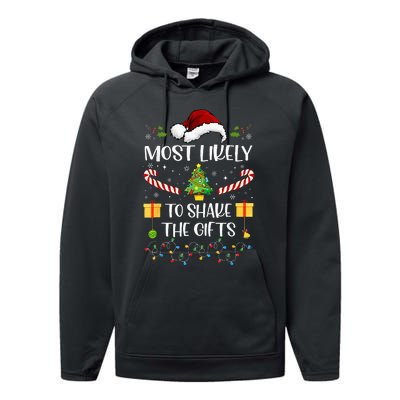 Most Likely To Shake The Gifts Matching Family Christmas Performance Fleece Hoodie