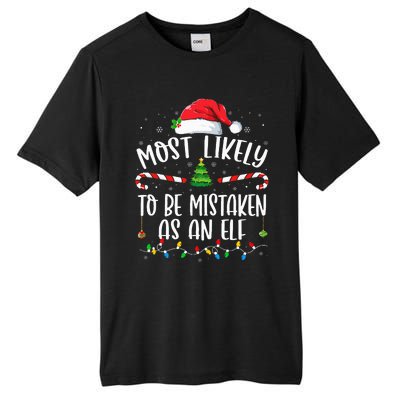 Most Likely To Be Mistaken As An Elf Family Christmas Tall Fusion ChromaSoft Performance T-Shirt