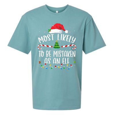 Most Likely To Be Mistaken As An Elf Family Christmas Sueded Cloud Jersey T-Shirt