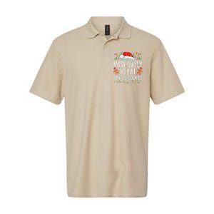 Most Likely To Eat Santas Cookies Family Christmas Holiday Softstyle Adult Sport Polo