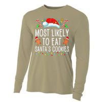 Most Likely To Eat Santas Cookies Family Christmas Holiday Cooling Performance Long Sleeve Crew