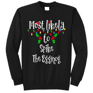 Most Likely To Spike The Eggnog Family Group Matching Shirt Sweatshirt