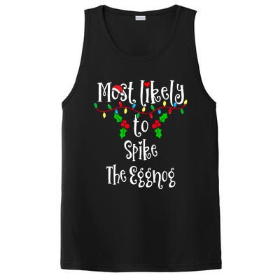 Most Likely To Spike The Eggnog Family Group Matching Shirt PosiCharge Competitor Tank