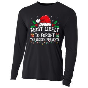 Most Likely To Forget The Hidden Presents Family Christmas Cooling Performance Long Sleeve Crew