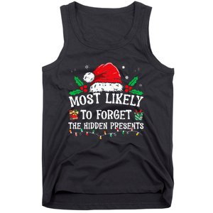 Most Likely To Forget The Hidden Presents Family Christmas Tank Top