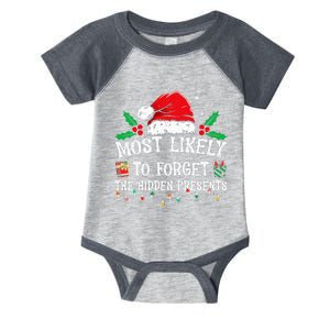 Most Likely To Forget The Hidden Presents Family Christmas Infant Baby Jersey Bodysuit