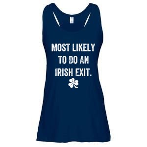 Most Likely To Do An Irish Exit Funny Ladies Essential Flowy Tank