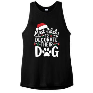 Most Likely To Christmas Cool Gift Matching Family Pajamas Funny Gift Ladies PosiCharge Tri-Blend Wicking Tank