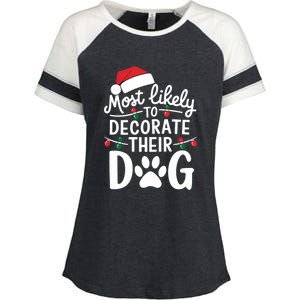 Most Likely To Christmas Cool Gift Matching Family Pajamas Funny Gift Enza Ladies Jersey Colorblock Tee