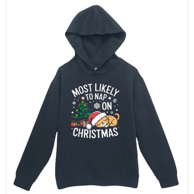 Most Likely To Nap On Christmas Matching Family Christmas Urban Pullover Hoodie