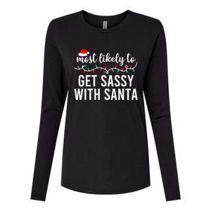 Most Likely To Christmas Cute Gift Matching Family Pajamas Funny Cute Gift Womens Cotton Relaxed Long Sleeve T-Shirt