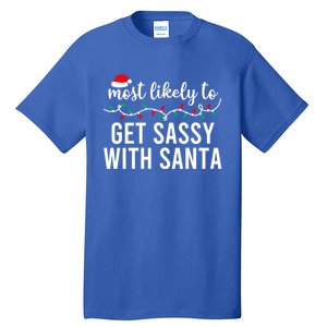 Most Likely To Christmas Cute Gift Matching Family Pajamas Funny Cute Gift Tall T-Shirt