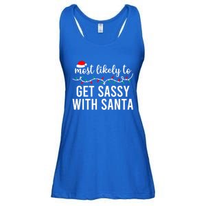 Most Likely To Christmas Cute Gift Matching Family Pajamas Funny Cute Gift Ladies Essential Flowy Tank