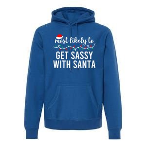 Most Likely To Christmas Cute Gift Matching Family Pajamas Funny Cute Gift Premium Hoodie