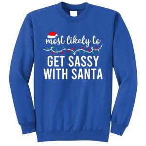 Most Likely To Christmas Cute Gift Matching Family Pajamas Funny Cute Gift Tall Sweatshirt