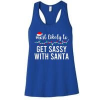 Most Likely To Christmas Cute Gift Matching Family Pajamas Funny Cute Gift Women's Racerback Tank