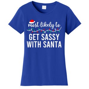 Most Likely To Christmas Cute Gift Matching Family Pajamas Funny Cute Gift Women's T-Shirt