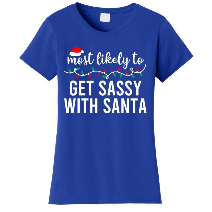 Most Likely To Christmas Cute Gift Matching Family Pajamas Funny Cute Gift Women's T-Shirt