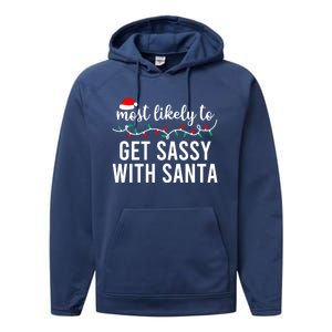 Most Likely To Christmas Cute Gift Matching Family Pajamas Funny Cute Gift Performance Fleece Hoodie