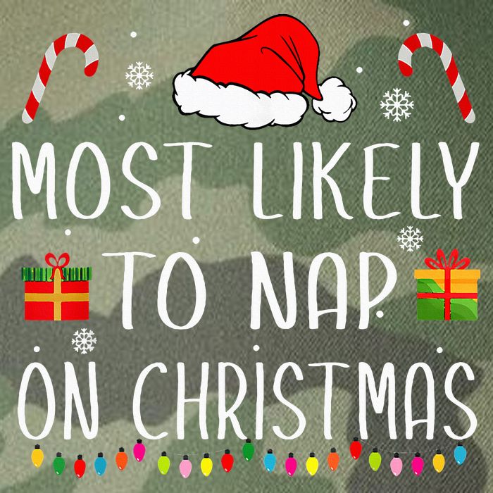 Most Likely To Nap On Christmas Family Funny Matching Legacy Tie Dye Trucker Hat