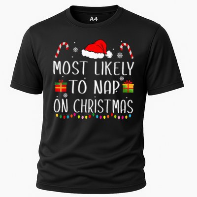 Most Likely To Nap On Christmas Family Funny Matching Performance Shirt
