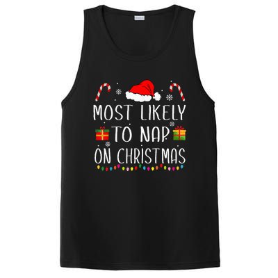 Most Likely To Nap On Christmas Family Funny Matching PosiCharge Competitor Tank