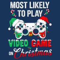 Most Likely To Play Video Game On Christmas Santa Gaming Cooling Performance Long Sleeve Crew