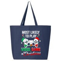Most Likely To Play Video Game On Christmas Santa Gaming 25L Jumbo Tote