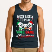 Most Likely To Play Video Game On Christmas Santa Gaming Tank Top