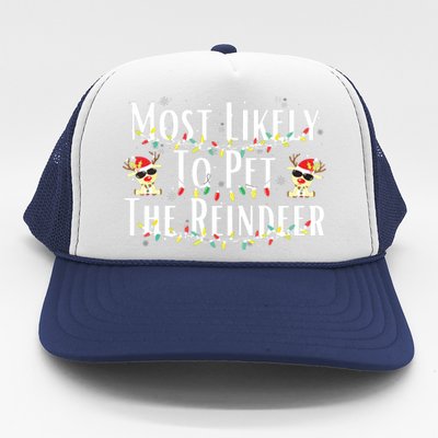 Most Likely To Family Christmas Pjs Matching Trucker Hat