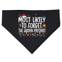 Most Likely To Forget The Hidden Presents Family Christmas USA-Made Doggie Bandana