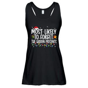 Most Likely To Forget The Hidden Presents Family Christmas Ladies Essential Flowy Tank