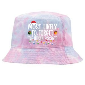 Most Likely To Forget The Hidden Presents Family Christmas Tie-Dyed Bucket Hat