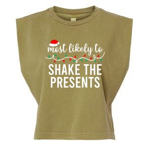 Most Likely To Christmas Gift Matching Family Pajamas Funny Great Gift Garment-Dyed Women's Muscle Tee