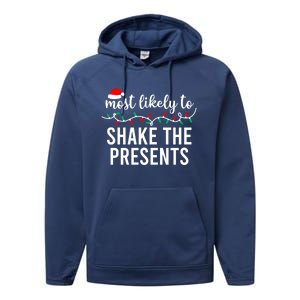 Most Likely To Christmas Gift Matching Family Pajamas Funny Great Gift Performance Fleece Hoodie