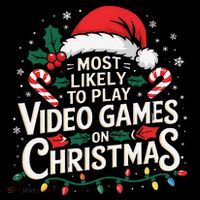 Most Likely To Play Video Games On Christmas Fun Gamer Xmas Premium T-Shirt