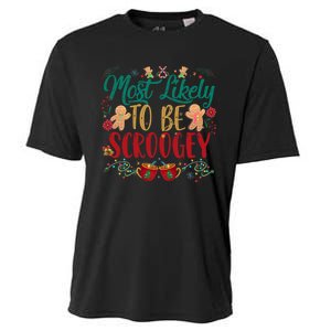 Most Likely To Be Scroogey Family Christmas Matching Pjs Cooling Performance Crew T-Shirt