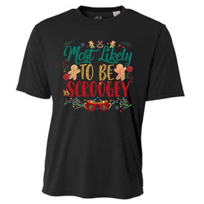 Most Likely To Be Scroogey Family Christmas Matching Pjs Cooling Performance Crew T-Shirt