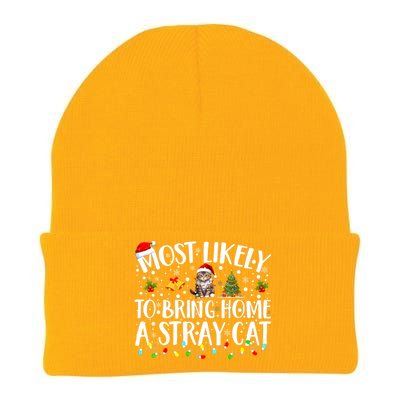 Most Likely To Bring Home A Stray Cat Matching Christmas Knit Cap Winter Beanie