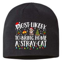 Most Likely To Bring Home A Stray Cat Matching Christmas Sustainable Beanie