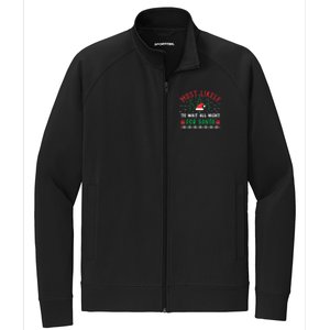 Most Likely To Wait All Night For Santa Christmas Festive Great Gift Stretch Full-Zip Cadet Jacket